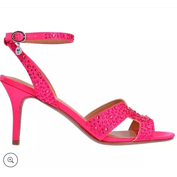 J. Renee' Heeled Sandal - Sarlon - 2 Satin Color: Fuchsia - Picture 1 of 16